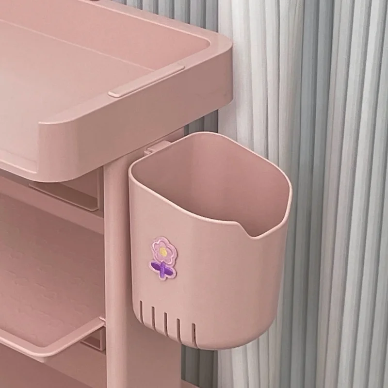 Custom Pink Storage Rack Desktop Multi-layer Cosmetic Office Desk Kitchen Dormitory Ornament Organizer