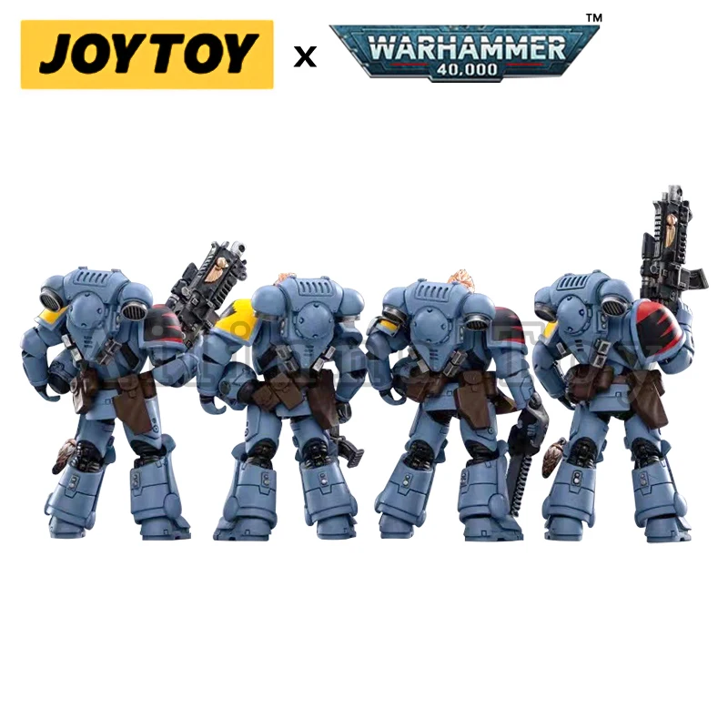 JOYTOY 1/18 Action Figure (4ชิ้น/เซ็ต) Space Wolves Battle Pack Hunter Pack อะนิเมะคอลเลกชันทหารชุดจัดส่งฟรี