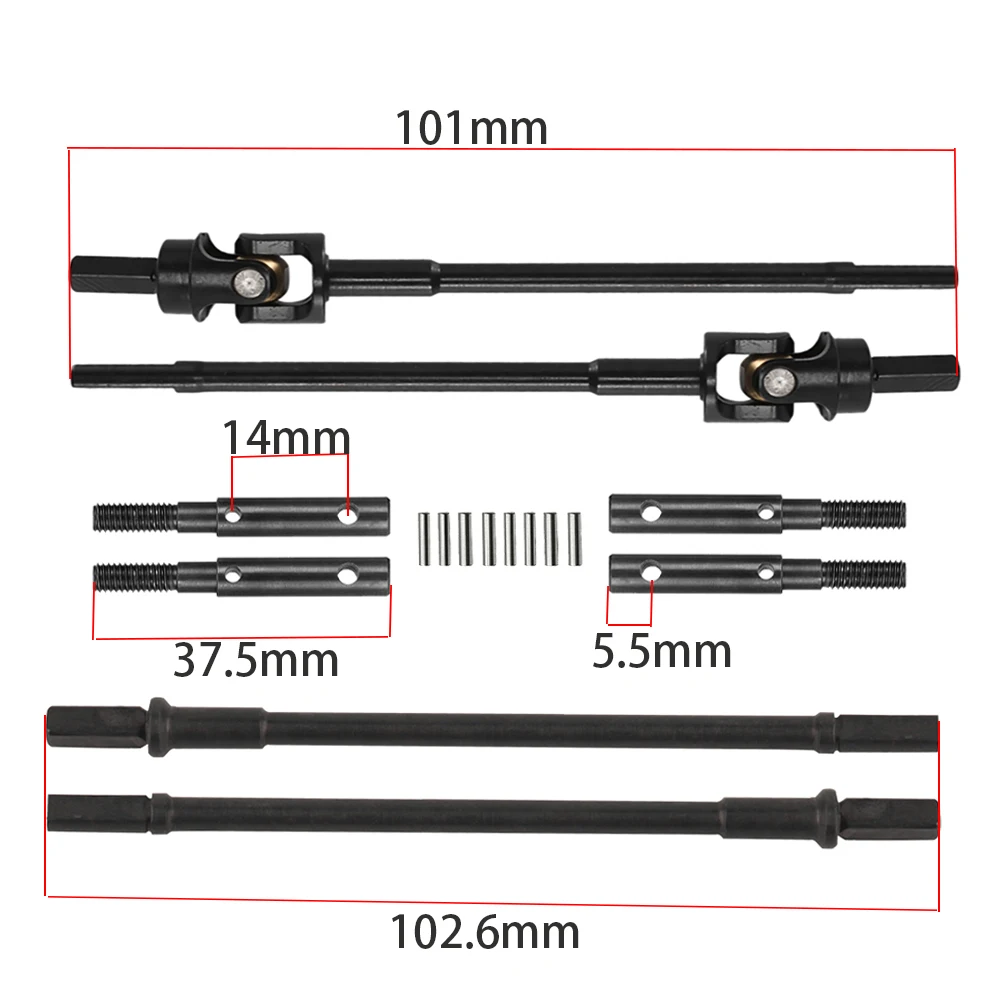 Uniwersalna przednia tylna oś CVD wał napędowy Portal wał wyjściowy dla 1/10 Axial SCX10 Capra 1.9 UTB AXI232006 części do ulepszenia samochodów