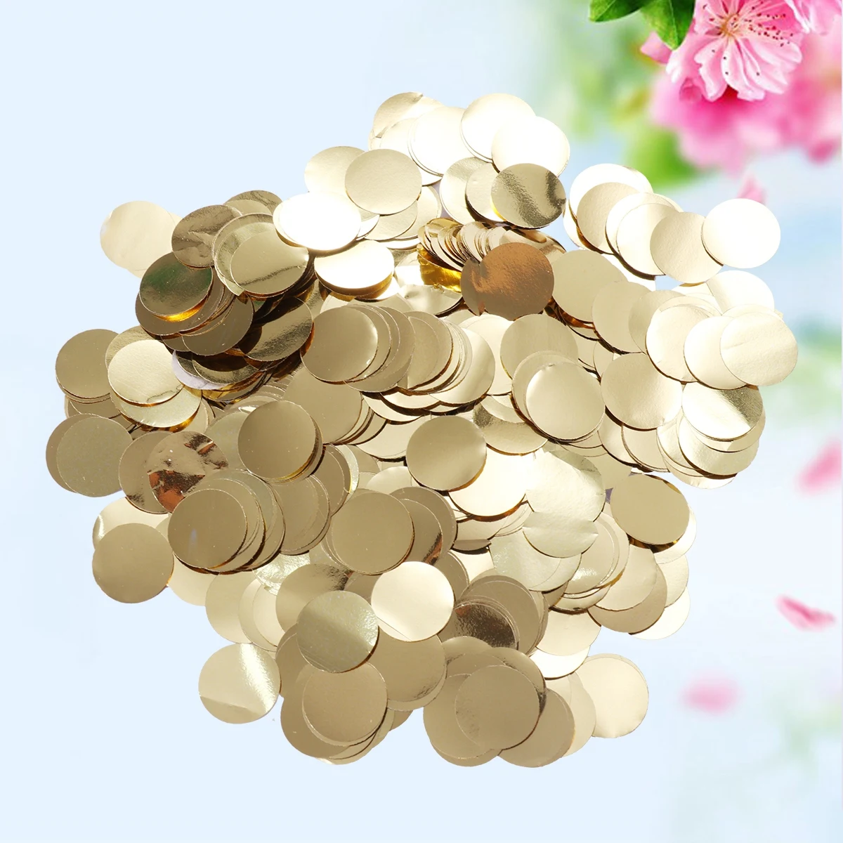 

1Pack Gold Paper Confetti Round Cuttings for Wedding Party Table Decoration Anniversary Birthday Valentines Wedding Confetti