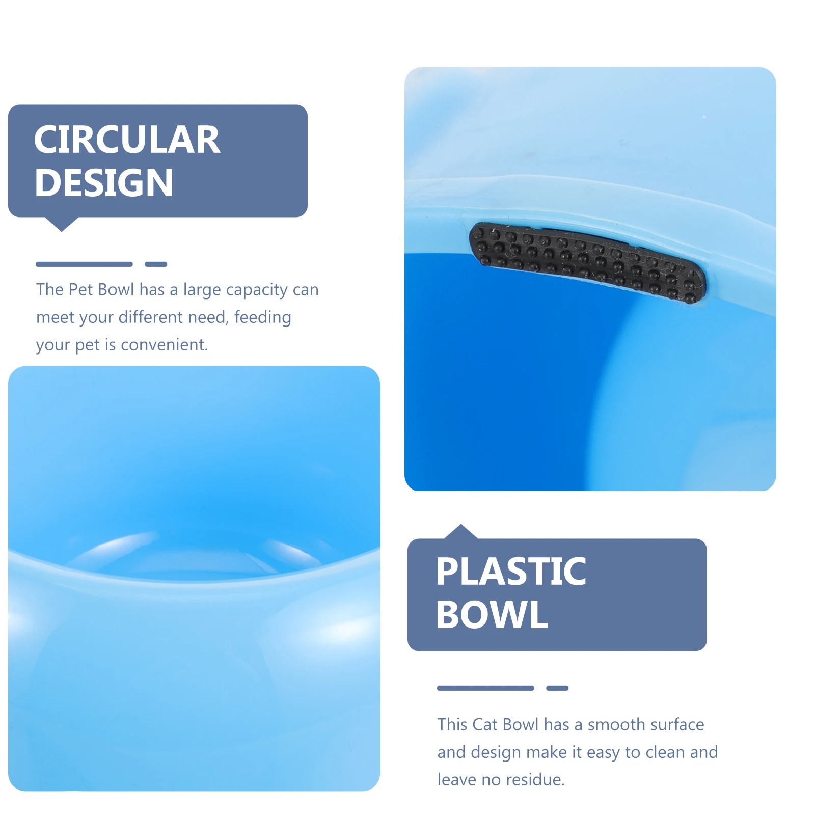 

Pet Feeding Bowl Plastic Dog Food Container For Small Dogs Cats Rabbits Round Non-Spill Pet Bowls Home Travel Use