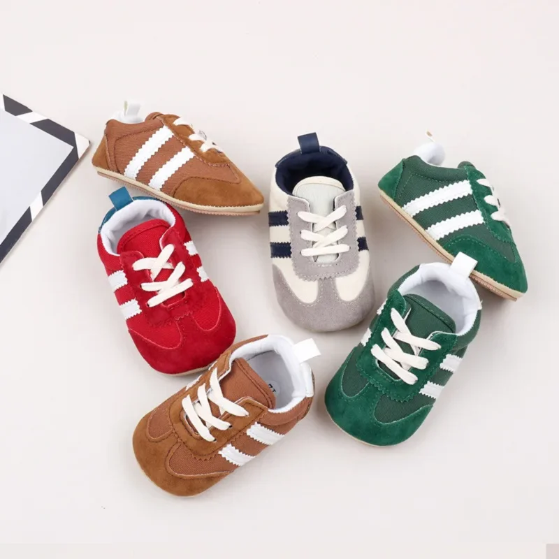 

VALEN SINA TWO STRIPED модные детские мокасины для малышей, первые ходунки на мягкой подошве, обувь для маленьких девочек, кроссовки для новорожденных мальчиков, От 0 до 18 месяцев