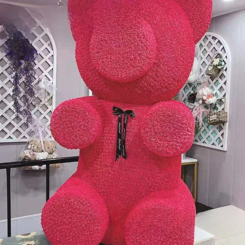Eternal flower 2 meters high rose bear foam birthday gift Valentine's Day ideas
