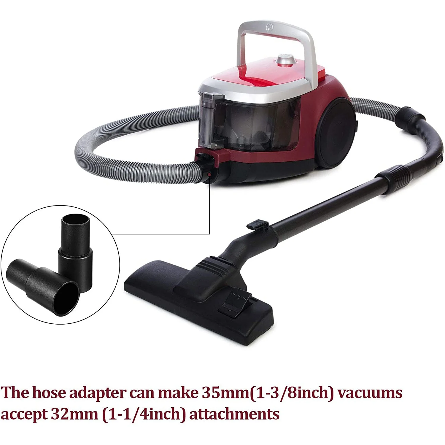 Adaptador de manguera de vacío, 1 3/8 pulgadas a 1 1/4 pulgadas, limpiador Universal, reductor de manguera, convertidor, accesorio de manguera de vacío, 2 piezas