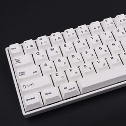 Minimalista Bianco 135 Tasti Cherry Profilo PBT Keycap DYE-Sub Inglese Personalità Personalizzata Keycap Per Tastiera Meccanica 61/64