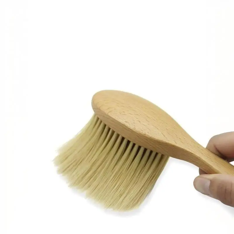 Weiche Borsten, Nackenbürste für Friseure, leicht, mit rutschfestem Griff, professionelles Werkzeug für den Einsatz im Salon, im Friseursalon oder zu Hause. – Detail 9