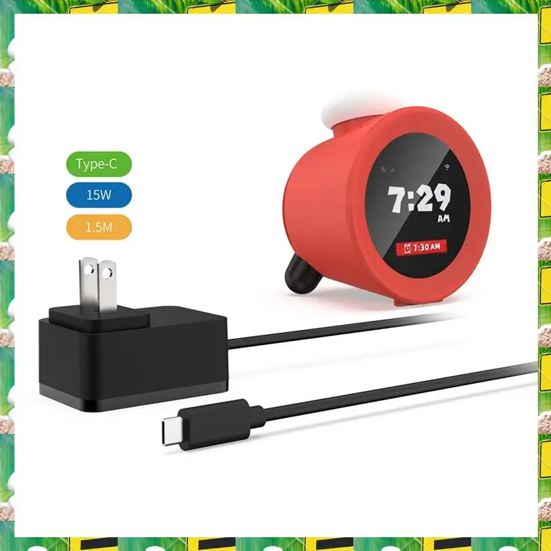 3C Electron For Sound Clock Alarmo Alarm Clock Charger For Alarmo Smart Somatosensory Alarm Charger US Piug 1.5M US Plug,For Sou