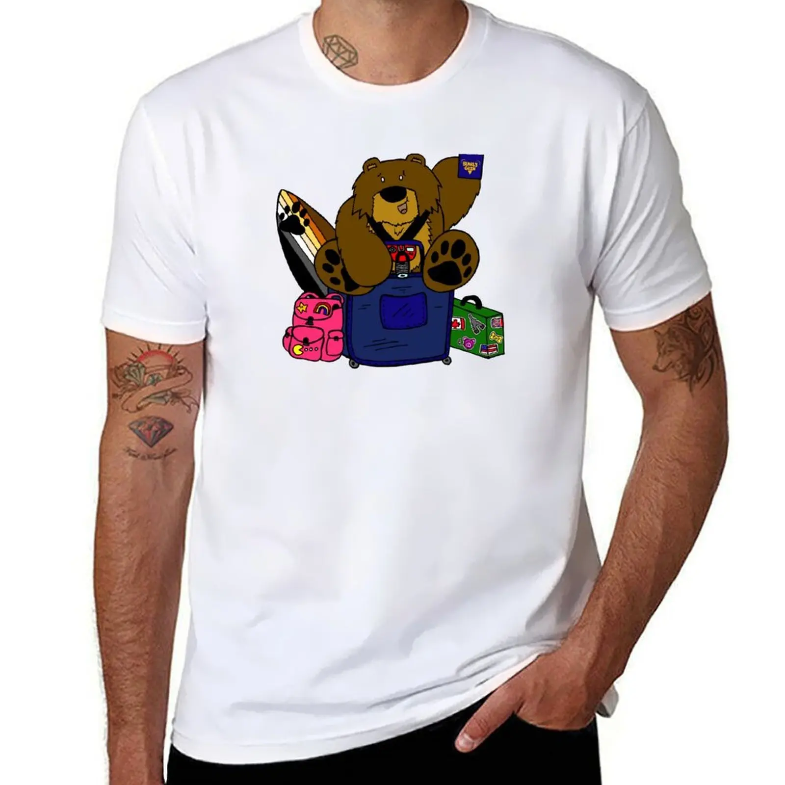

Travel Bear T-Shirt t shirt man casual t shirts for man graphic tees T-Shirt