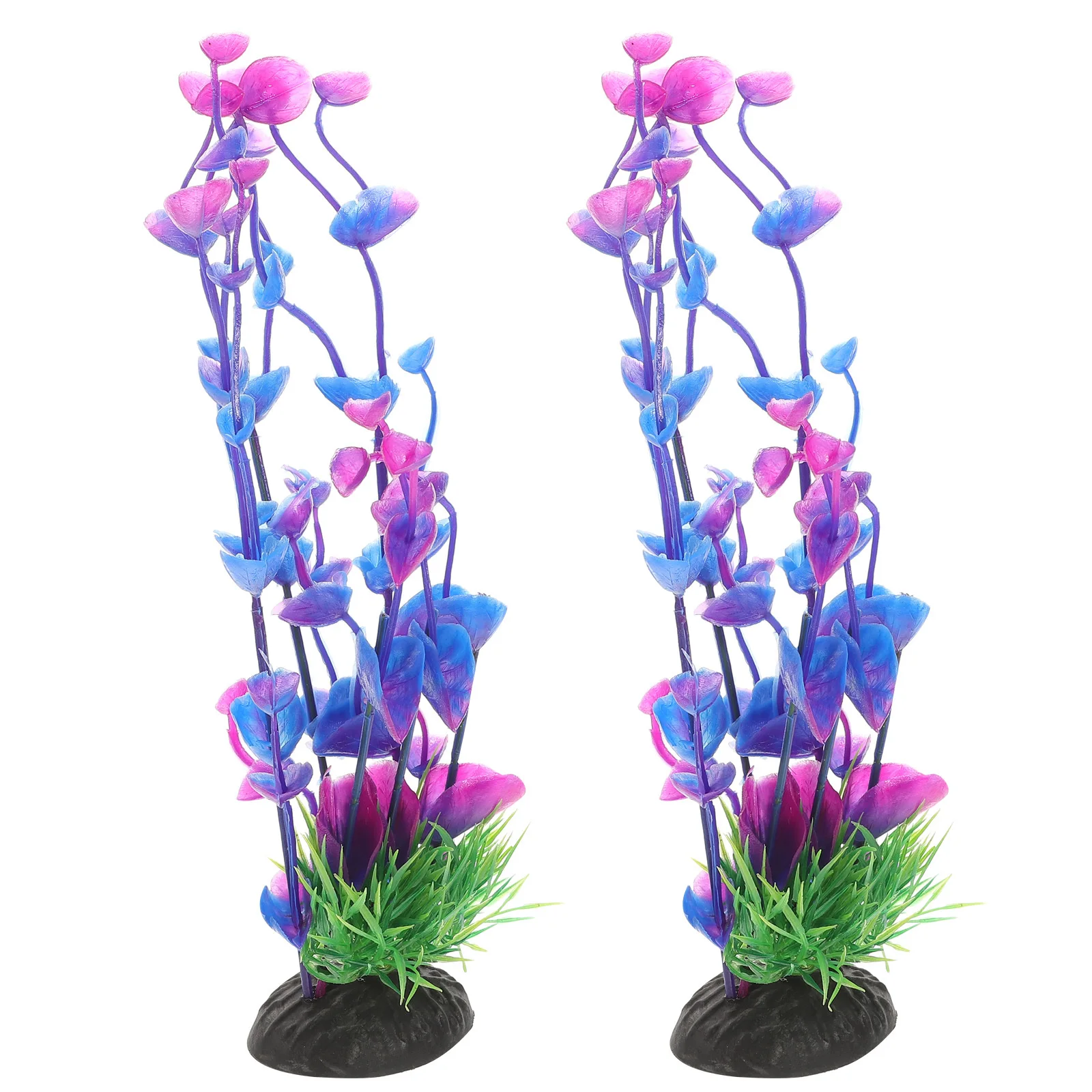 

2Pcs Water Grass Decorations Plastic Aquarium Plants Green Lifelike Fish Tank Decorations Betta Accessories Plant Fish Tank