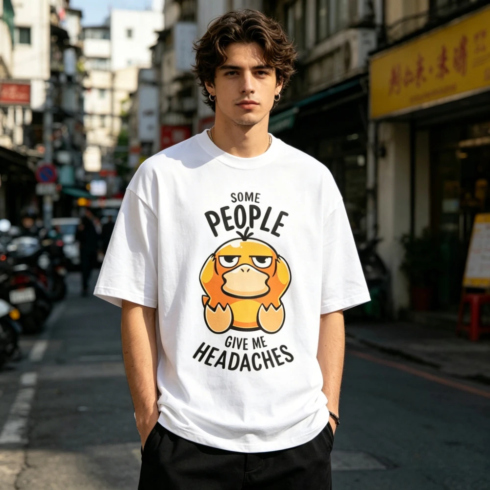 2026 Hot Sale Pokemon Psyduck T Shirt Anime Cartoon Tee Men Women Casual Short Sleeve Summer Top High-quality Trendy Streetwear