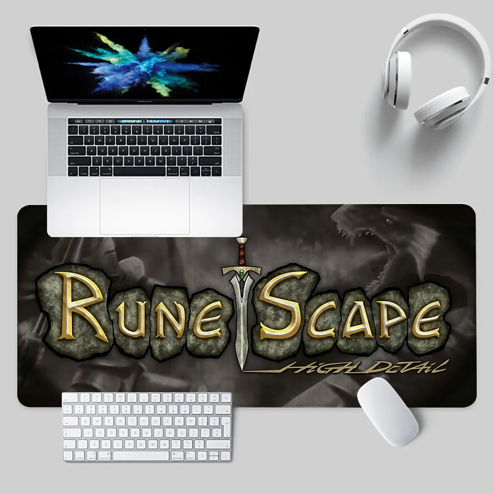 Runescape Osrs Mousepad HD Printing Computer Gamers Locking Edge Non-slip Mouse Pad XXL90x40cm Keyboard PC Desk Pad