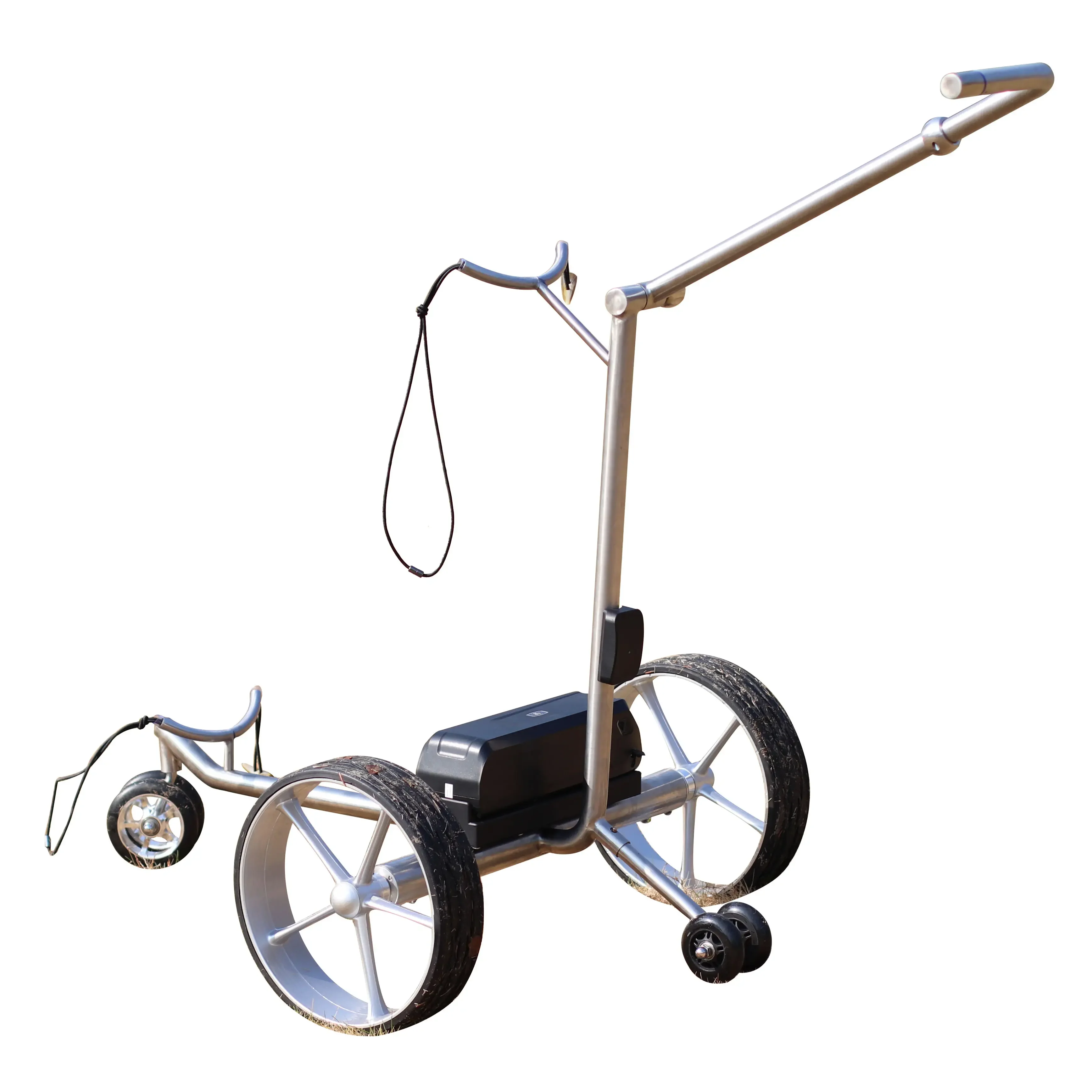 Foldable Lightweight 3-Wheel Golf Trolley with Remote Control Follow Me