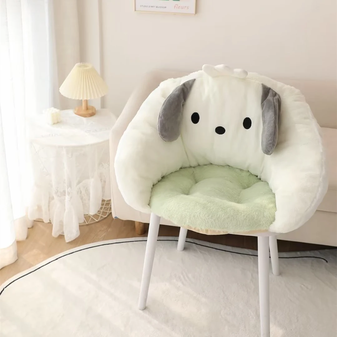 Sanrio Warme Sitzkissen Cinnamoroll Kuromi Umarmung Werfen Kissen Pochacco Kawaii Japanischen Stil Sitzen Kissen Für Stuhl Nicht-slip