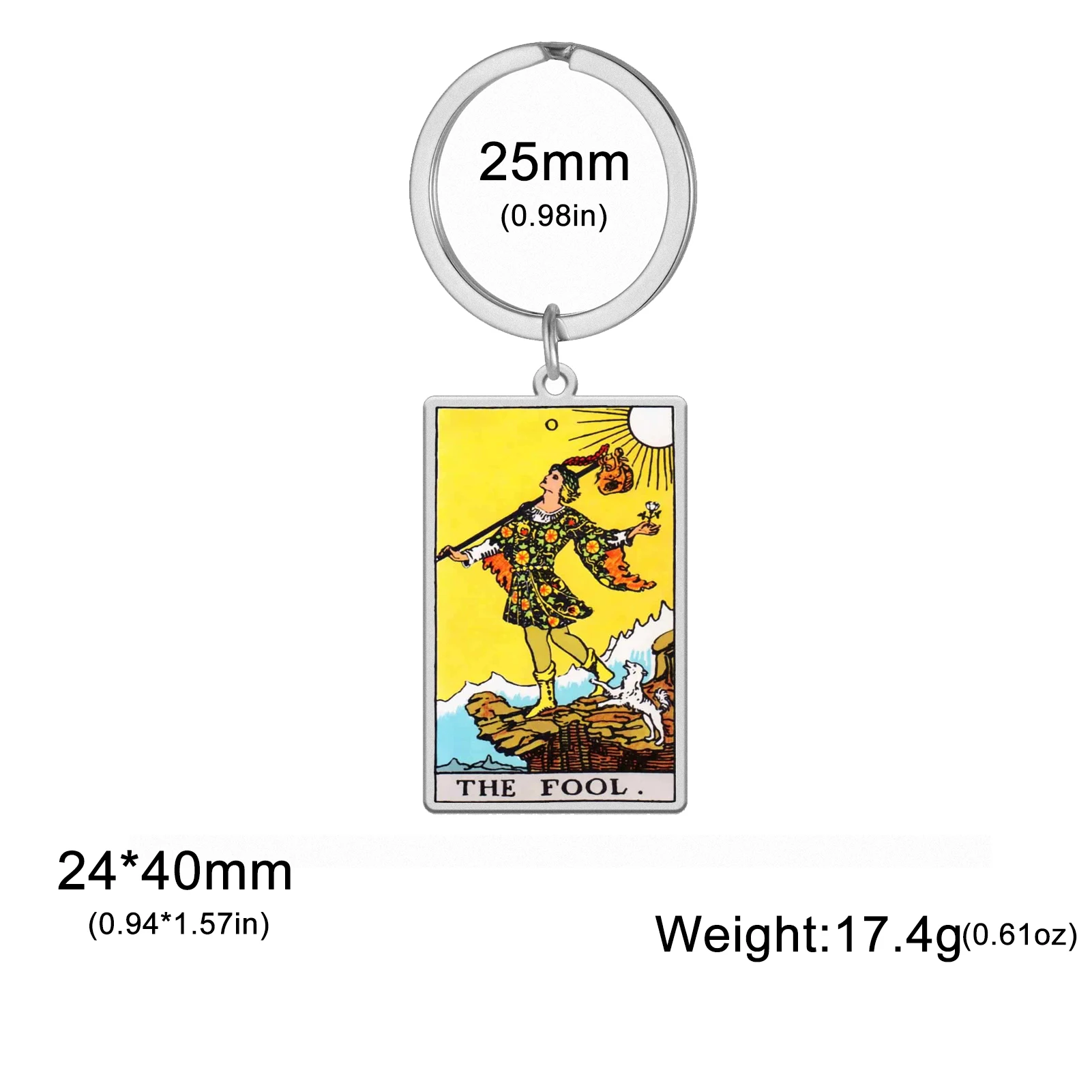 Dawapara بطاقات التارو المفاتيح متعددة نمط ملون التارو الرائد أركانا علم التنجيم العرافة تميمة سحرية مجوهرات من صلب لا يصدأ