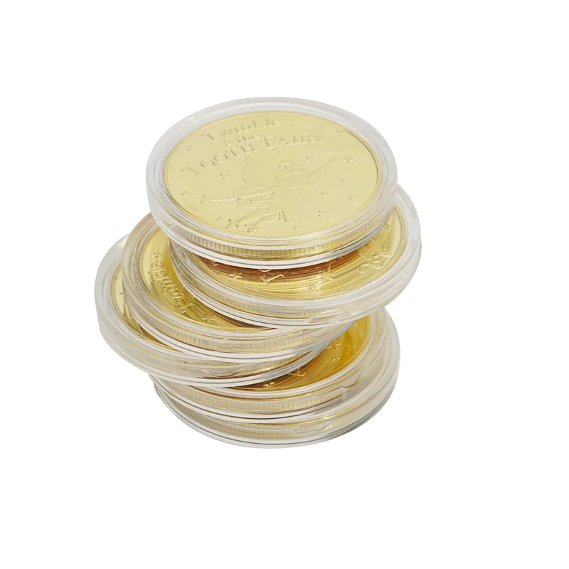 عملة تذكارية مطلية بالذهب للأطفال ، جنية الأسنان ، هدايا تذكارية للأطفال ، طفل ، طب أسنان ، هدايا العيادة ، 1 + #2