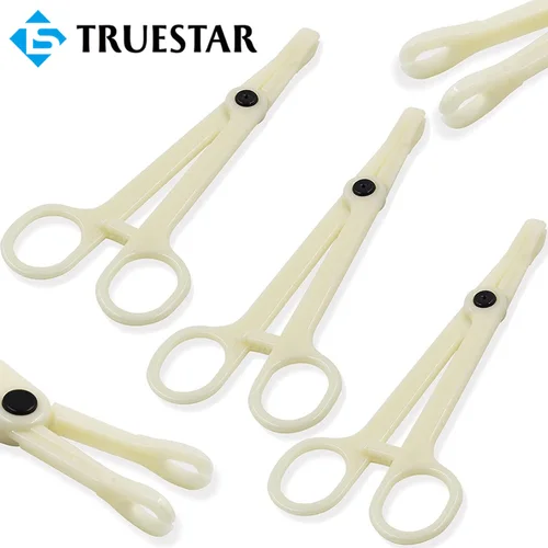 Imagen 1 del producto Pinza para Piercing corporal desechable, alicates redondos abiertos de plástico para oreja, nariz, labio, arte corporal, 30/20/5/1 piezas