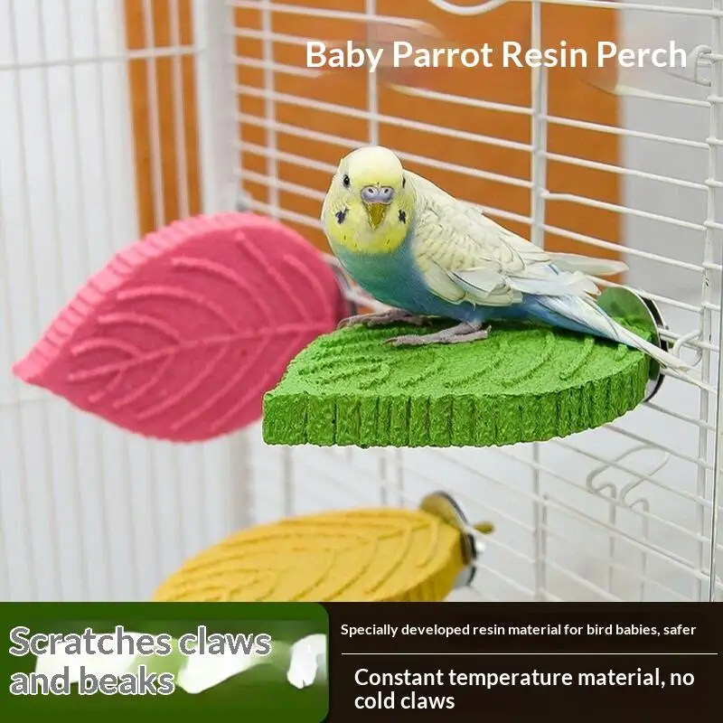 Parrot Perch Stand Waterproof Resin Bird Play Platform Non-slip for Hamsters Parakeets Small Pet Home Use
