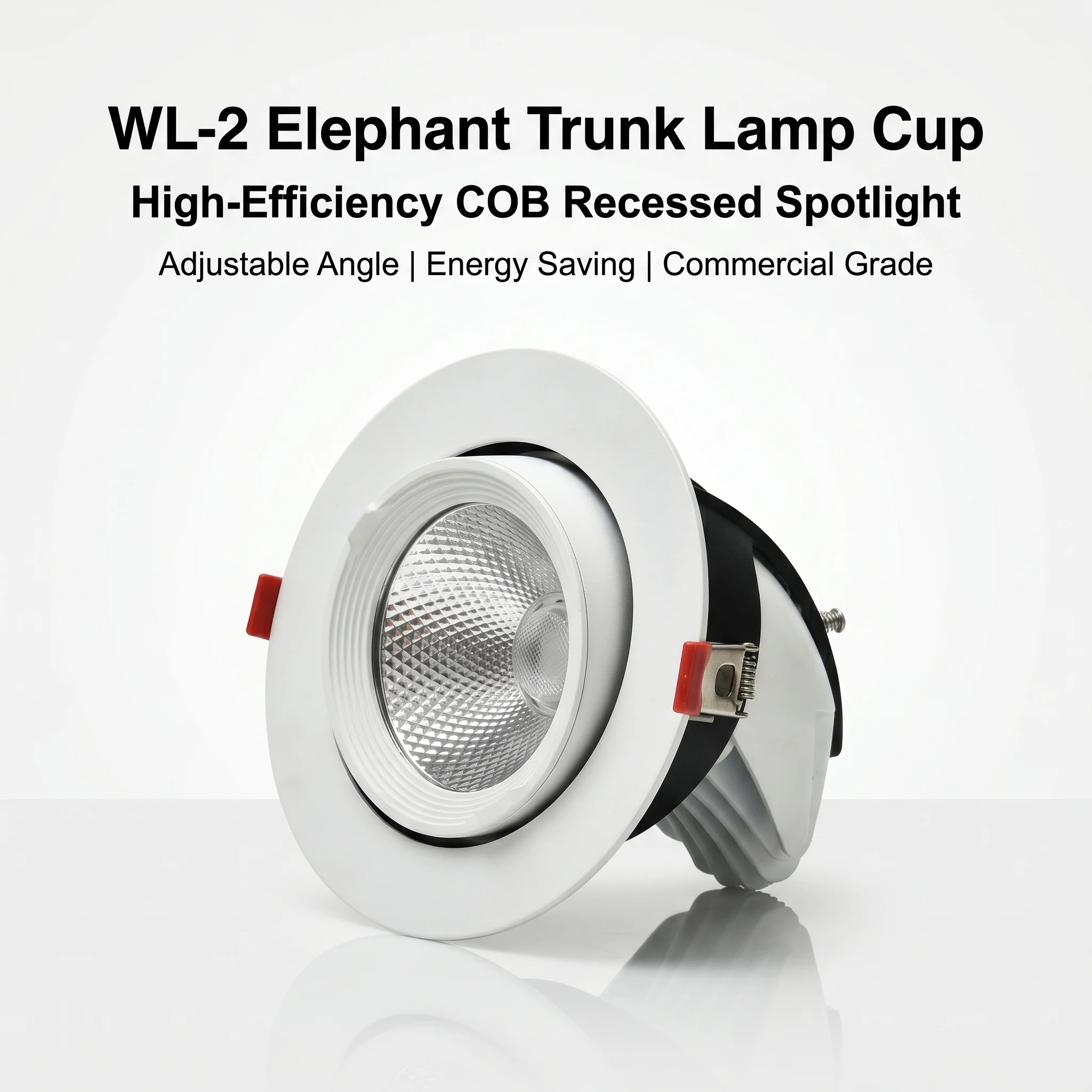 Modern LED COB Down Light Fixtures with Aluminum Construction Flexible Rotatable Gimbal Recessed Mount Warm White Lighting