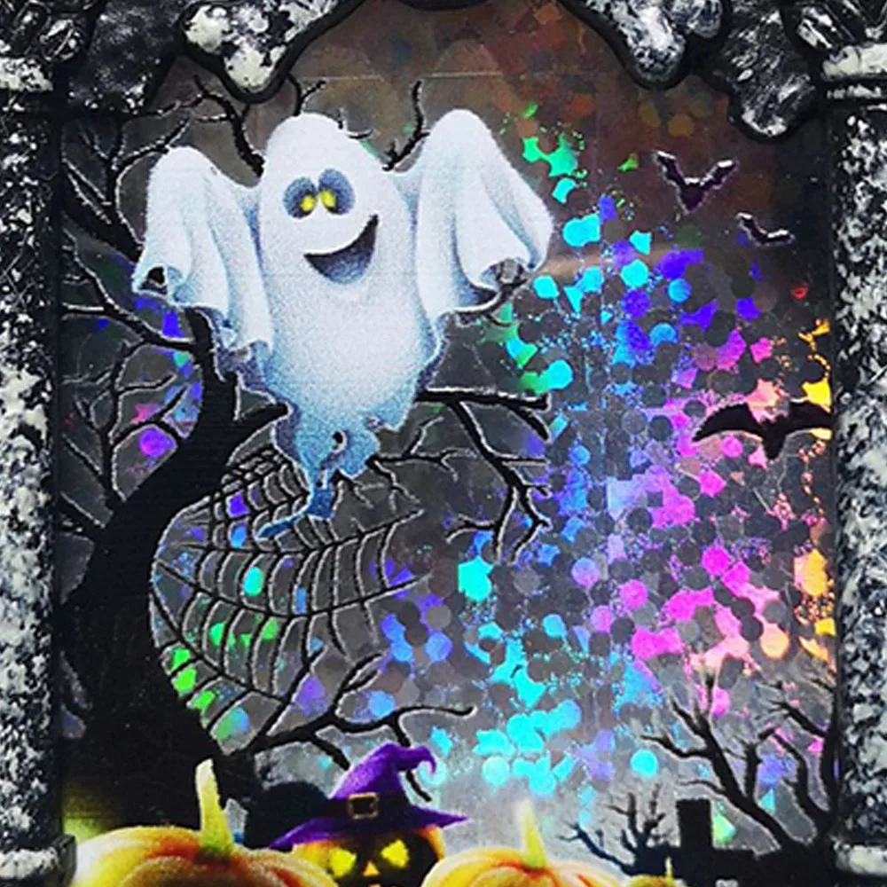 Halloween Bar Decoration Wind Lantern Small Tombstone Simulation Gradient LED Lighting Scene Layout Decoration Props