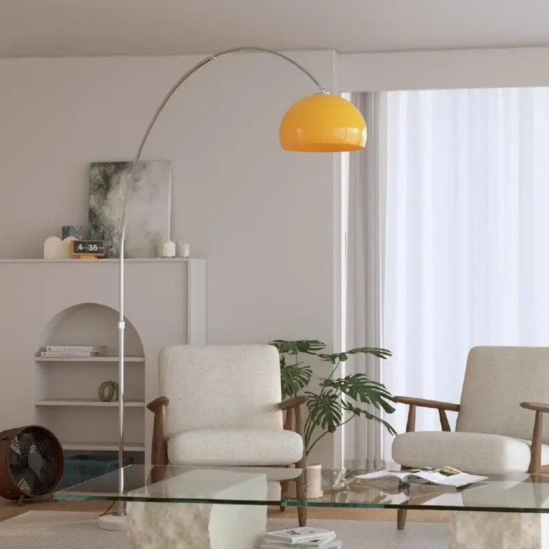 Vintage Bauhaus Floor Lamp, Designer Retro Style, Decorative Ambient Lighting for Study, Bedroom, Living Room, Fishing Lamp