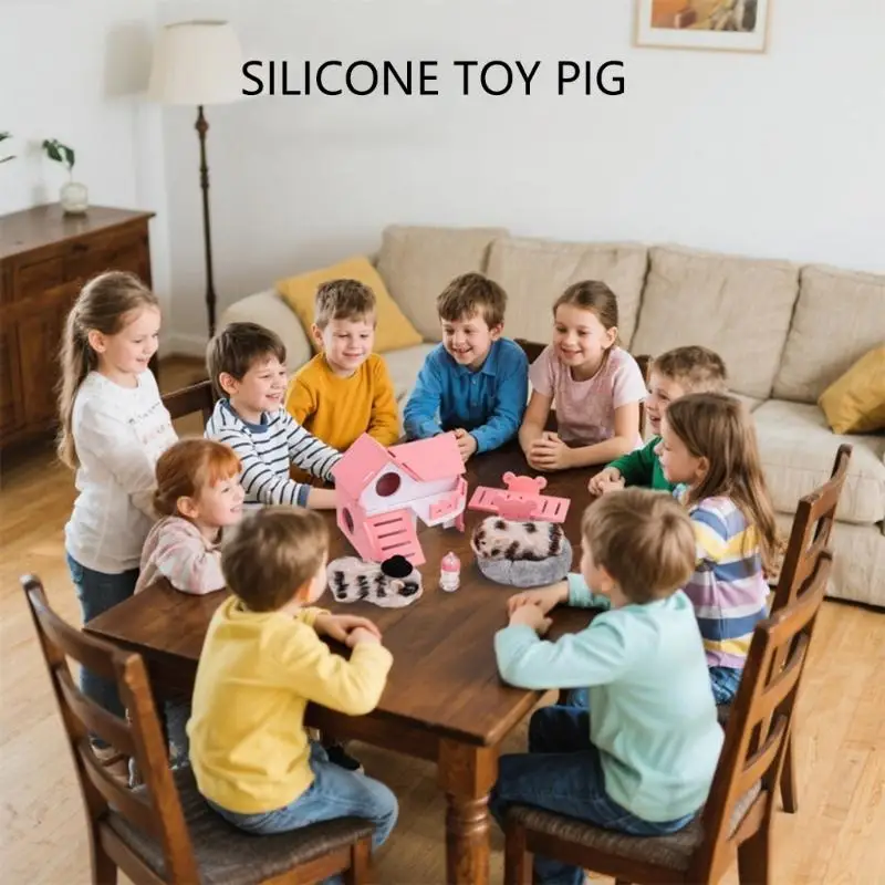 التفاعلية نماذج للحيوانات ضغط خنزير لعبة الحسية للأطفال التظاهر مجموعة اللعب A2UB