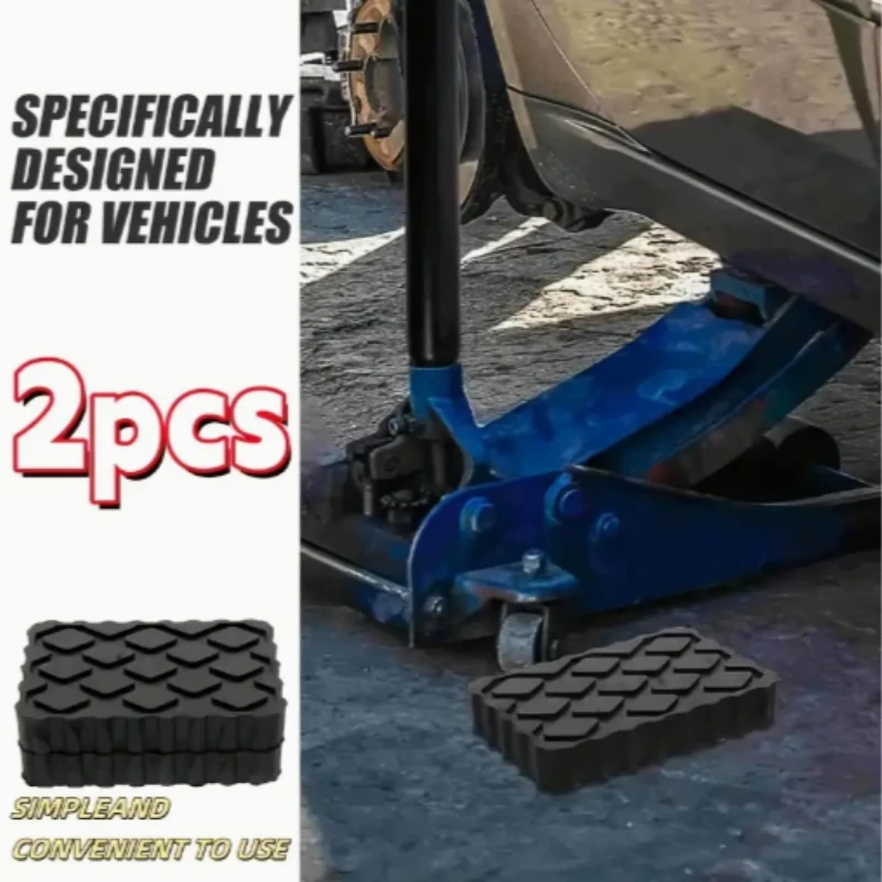 

2Pcs Car Jack Rubber Pad Lift Blocks Floor Elevator Cars Parts Jacks Lifting Tools Automotive Camper Stabilizer Pads