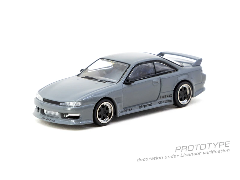 Prevendita Tarmac Works TW 1:64 VERTEX Silvia (S14) Modello di auto in lega grigia