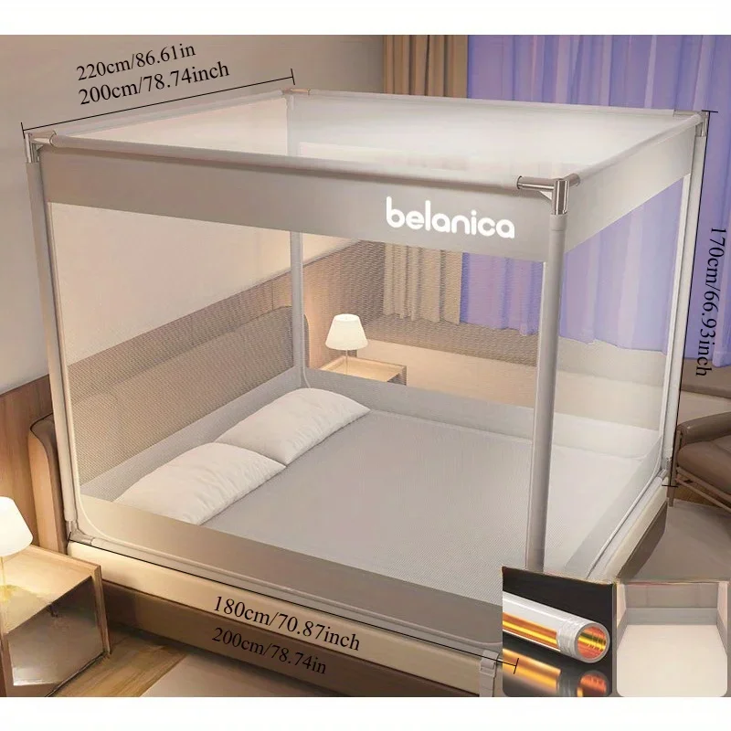 Class A sitting bed anti-drop mosquito net 1 meter 5 bed 8 household bedroom free installation yurt anti-drop bed full bottom