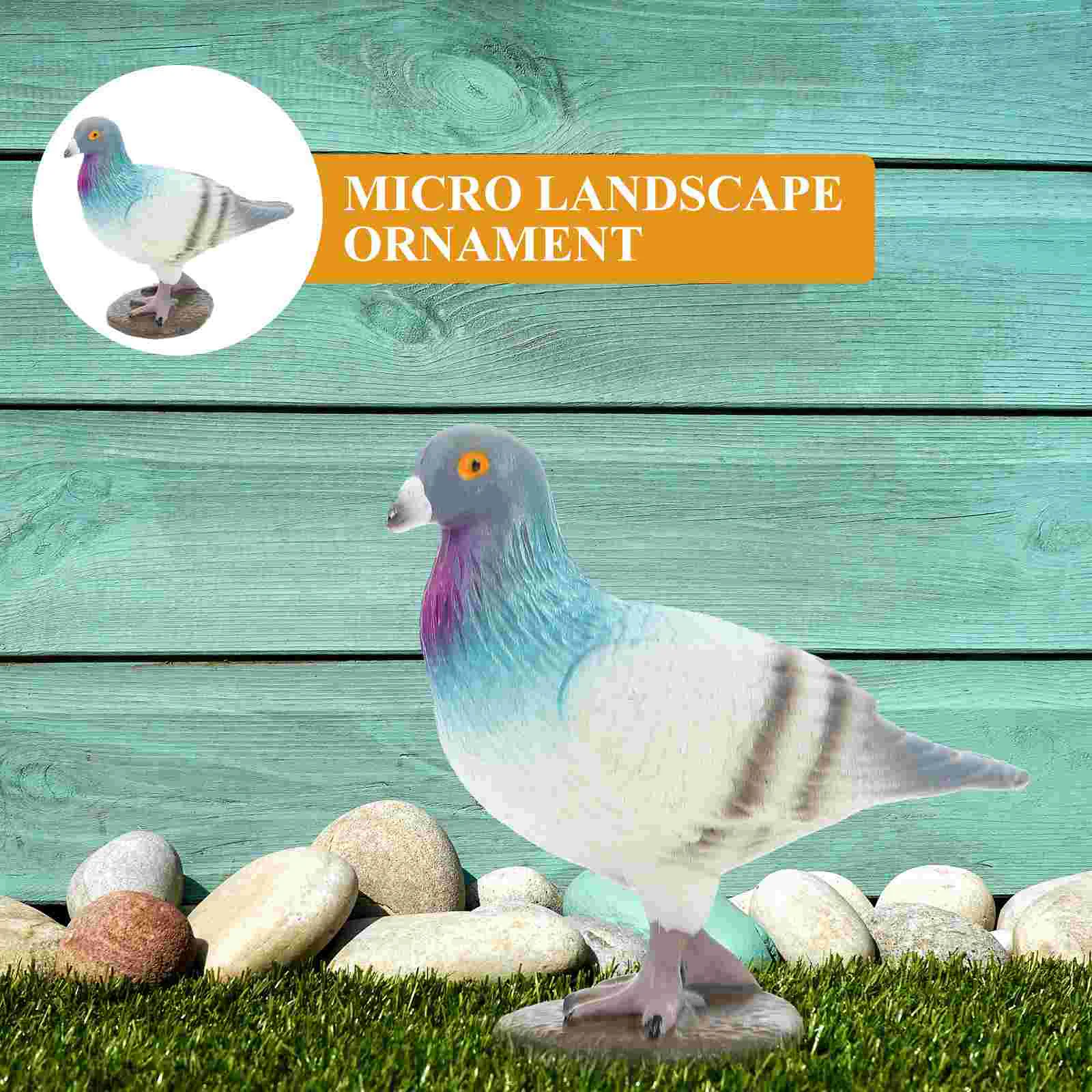 Pigeon Model Toy Micro Dove Figurine Plastic Craft Artificial Ornament Simulation Statue