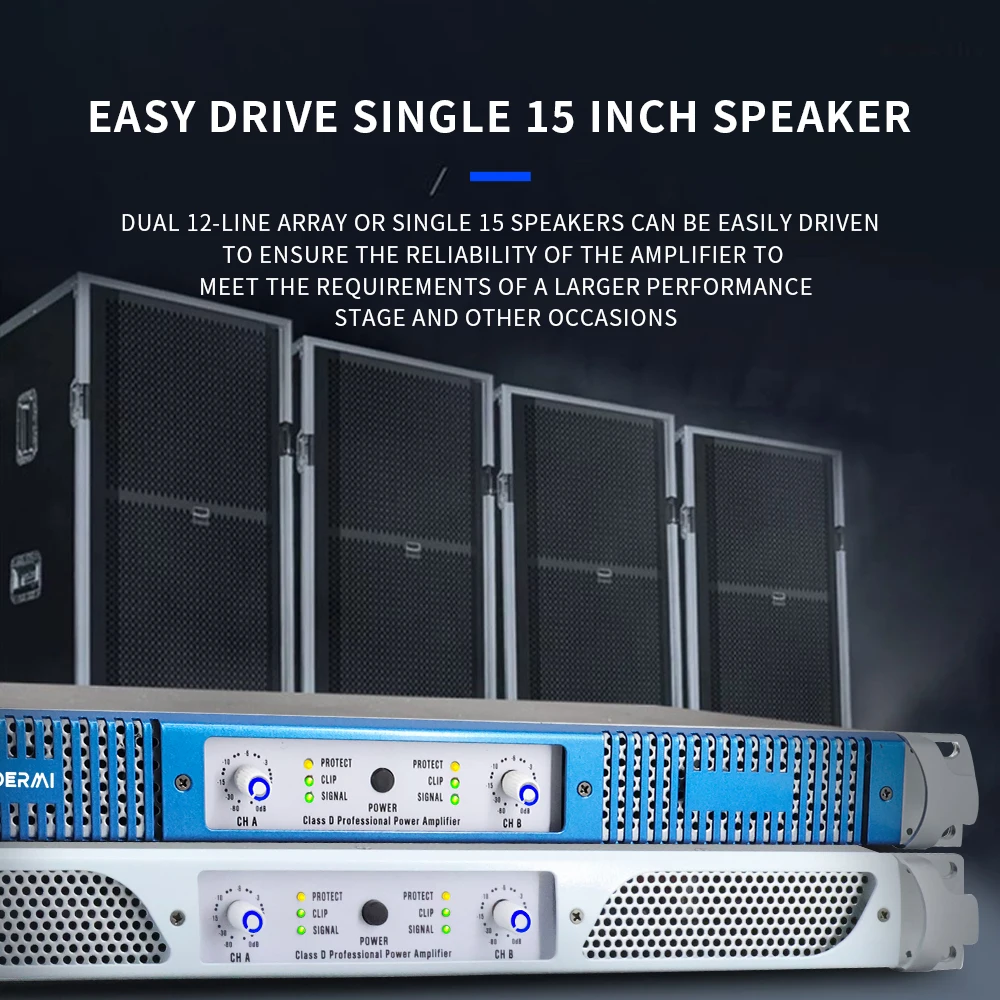Professional Class D Audio Power Amplifier Channel 4 Channel Stereo Audio Professional Digital Power Amplifier KTV Amplifier