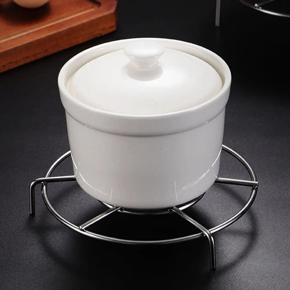 

3pcs Stainless Steel Steam Multifunctional Heat Resistant Kitchen Stand Cooling Rack Pot Holder Cookware Waterproof Easy