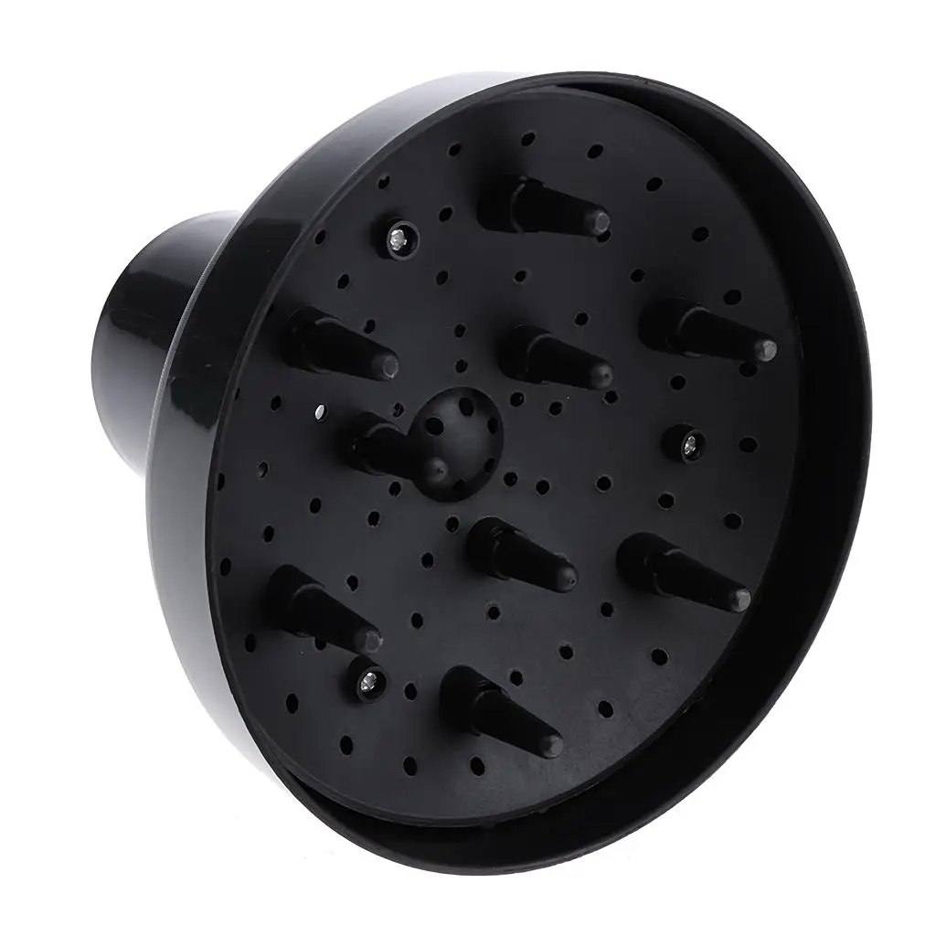 Universal Hair Dryer Diffuser Folding Black Nylon Attachment Compact Curl Nozzle for Professional Travel Use