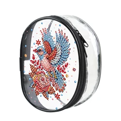 1PC 5D DIY Adult Diamond Painting Mini Bag, Bird and Flowers Pattern, Special Shape Artificial Diamond Partial Mosaic Art Crafts