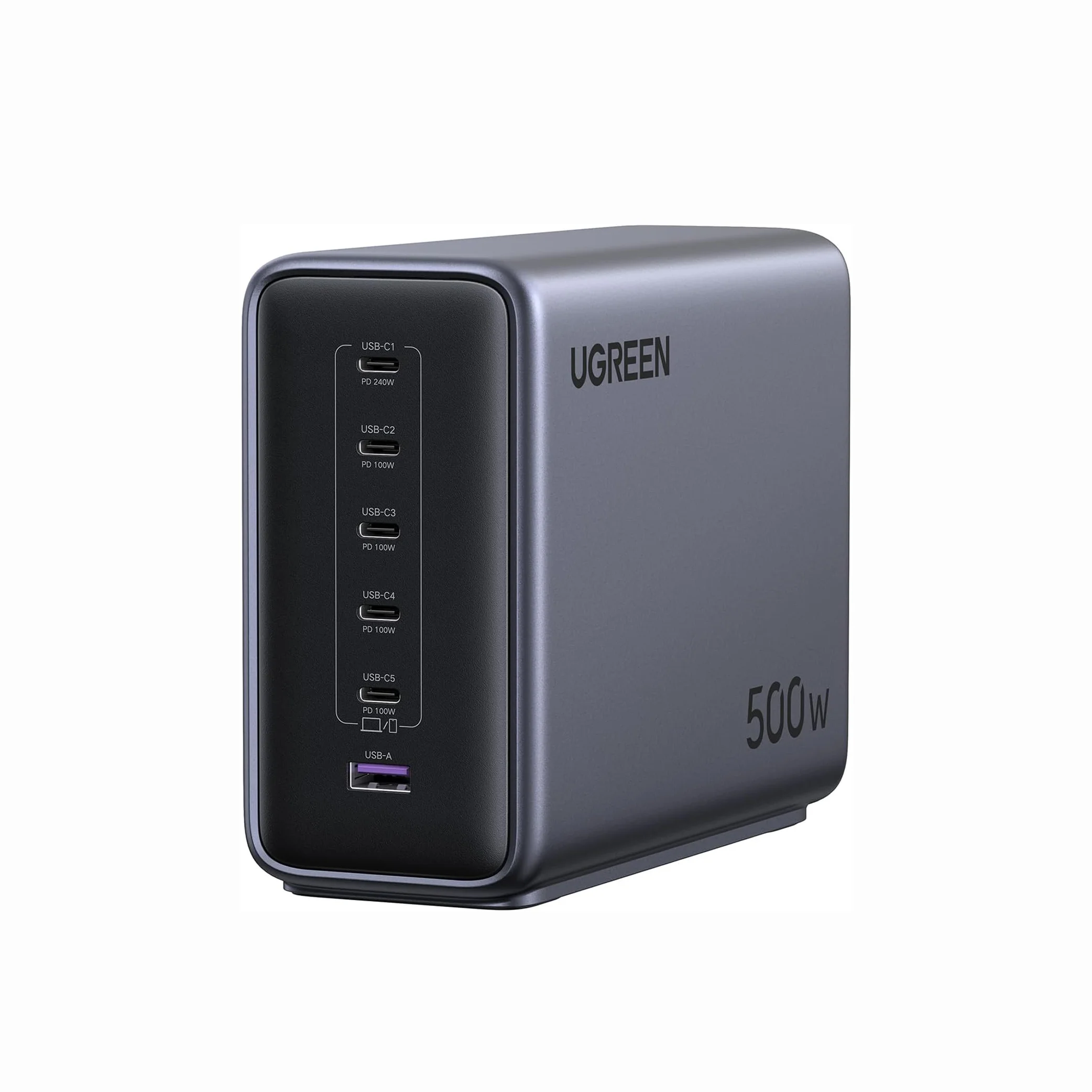 UGREEN Nexode 500W GaN Charging Station, 6-Port USB-C & USB-A , Smart Temperature Control & Space-Saving Design