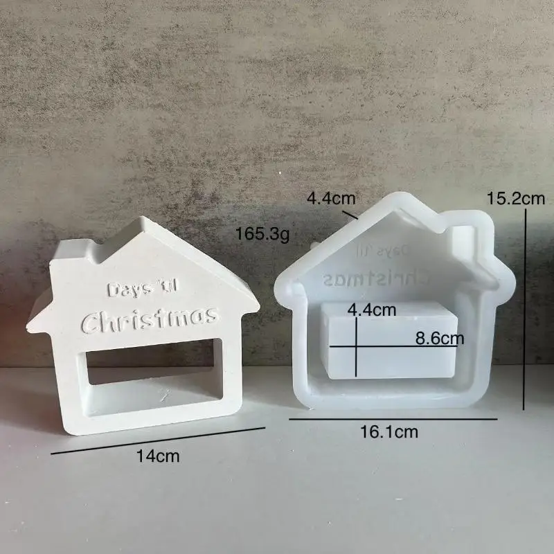 New Countdown Calendar Decoration Silicone Mold With Date And Dice Star House Decoration Mold Countdown Casting Paste Mold