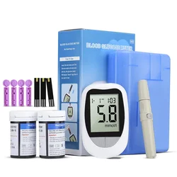 AJC misuratore di glucosio nel sangue Kit glucometro Test del diabete 50/100 pezzi strisce con lancette zucchero nel sangue medico Mg/mol freestyle libre