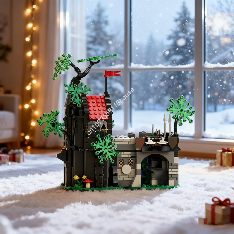 

555 шт. MOC Majistos Зачарованный Дом Замок Модель Строительные Блоки Рождественские Подарки Строительная Игрушка DIY Идея Образование День Рождения