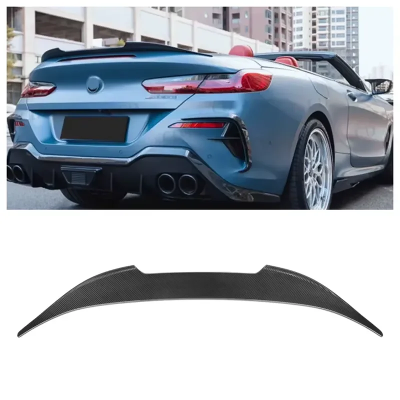 AC Style Dry Carbon Fiber Rear Trunk Spoiler for 8 Series G14 F91 M8 Convertible 2 Door 2020+ Car Rear Spoiler Wing