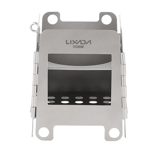 Imagen 2 del producto Lixada-estufa de leña plegable de titanio portátil, estufa de bolsillo con Mini estufa de Alcohol para acampar al aire libre, cocinar, Picnic