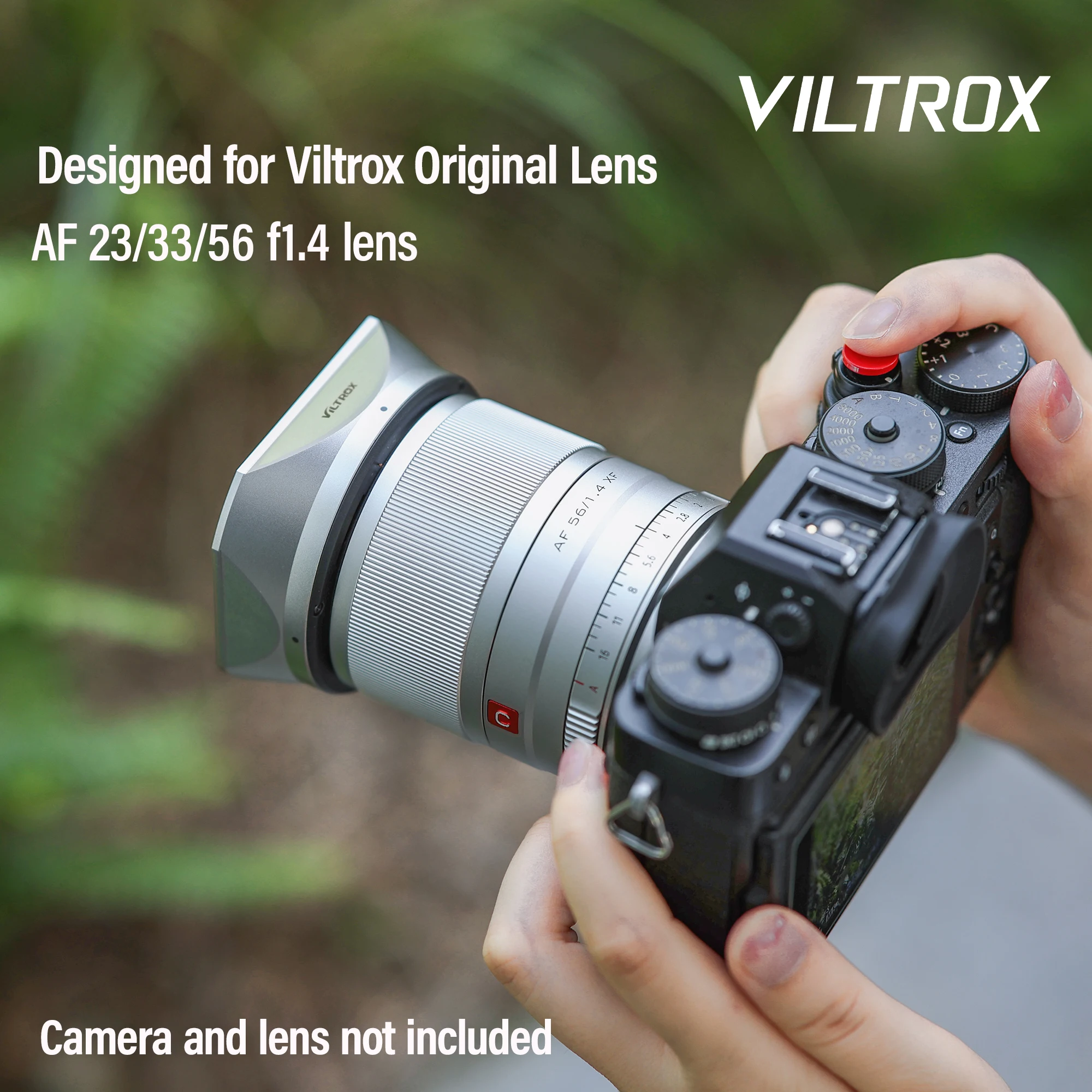 Viltrox 23mm 33mm 56mm F1.4 Original Square Shape Lens Hood Metal Retro 52mm for Viltrox Sony E Fuji X Nikon Z Mount Camera Lens
