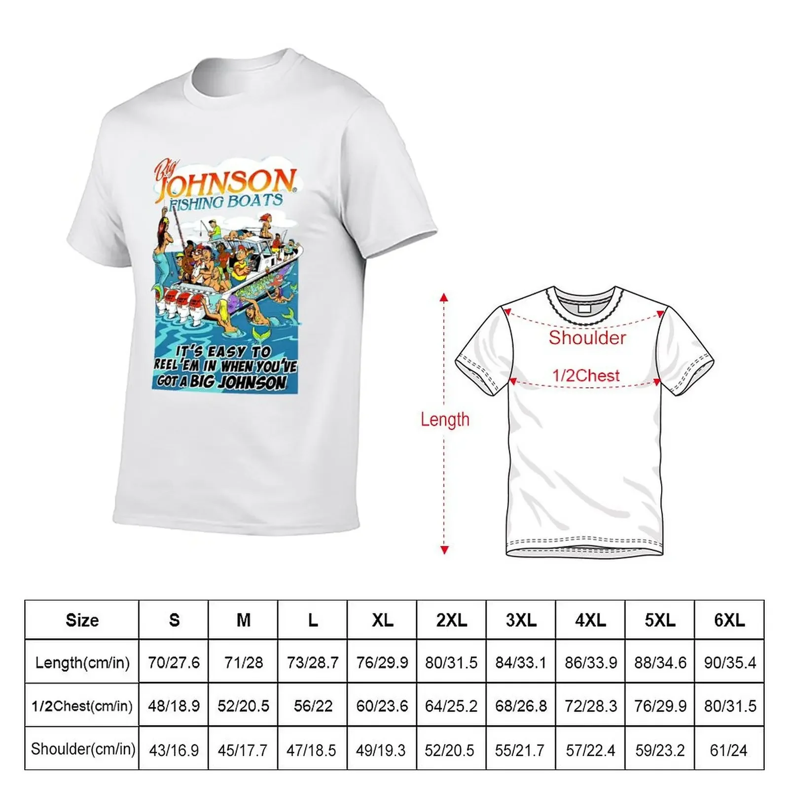 Big Johnson Fishing Boats T-Shirt graphic tee shirt Short sleeve tee mens t shirts pack