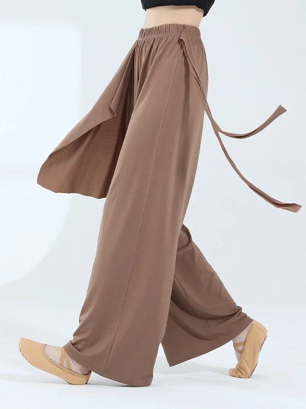 

Современные танцевальные брюки для практики: свободные прямые брюки для йоги, женские классические танцевальные юбки-брюки для джаза, танцевальных экзаменов, уличной моды, длинные.