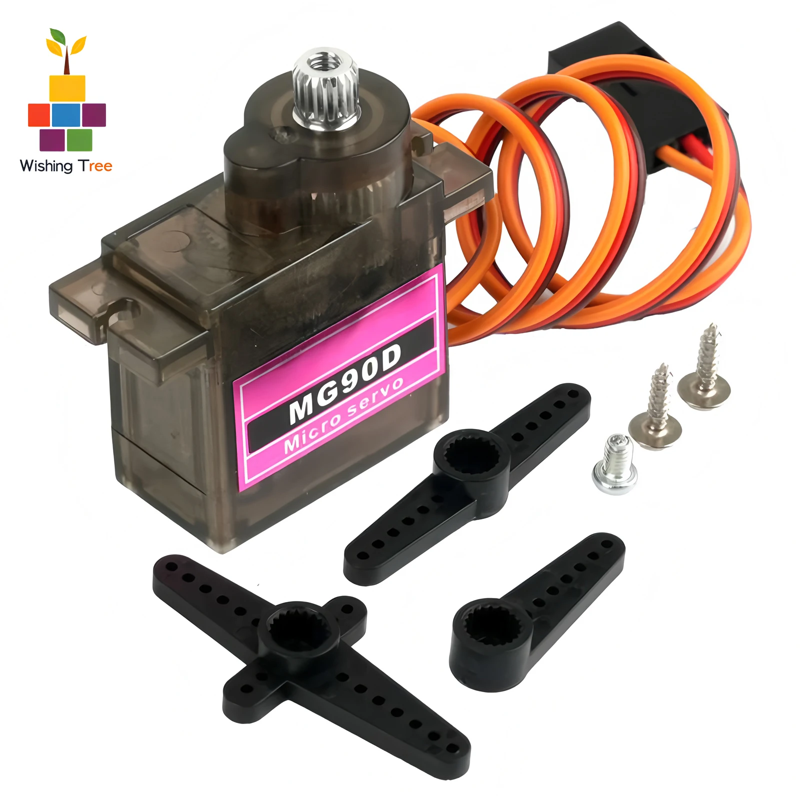 MG90D 9g Micro Servo High Torque 2.0kg.cm Metal Gear Analog Servo 4.8V 6.0V for RC Plane Helicopter Drone