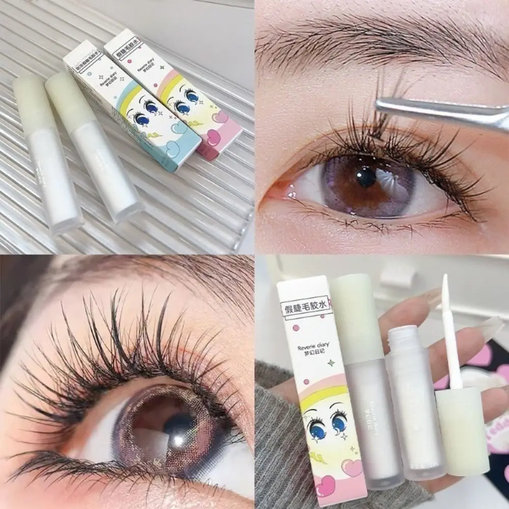 Cola para cílios postiços 3ml, cola transparente de secagem rápida para beleza, à prova d'água, longa duração, ferramentas de maquiagem