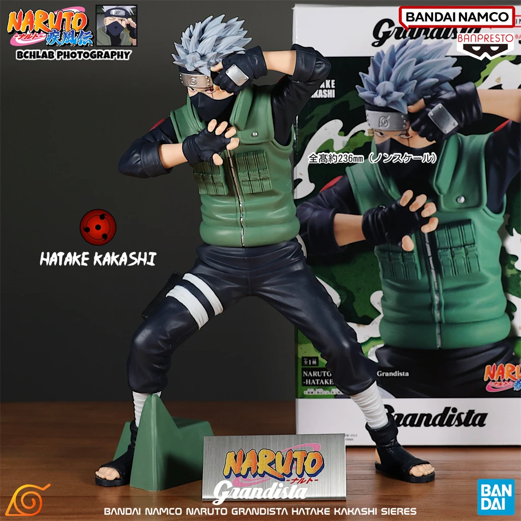 Figura Bandai Naruto Shippuden Grandista Kakashi Hatake, versión oficial de Sharingan Eye. Modelo a gran escala, estatua coleccionable de anime