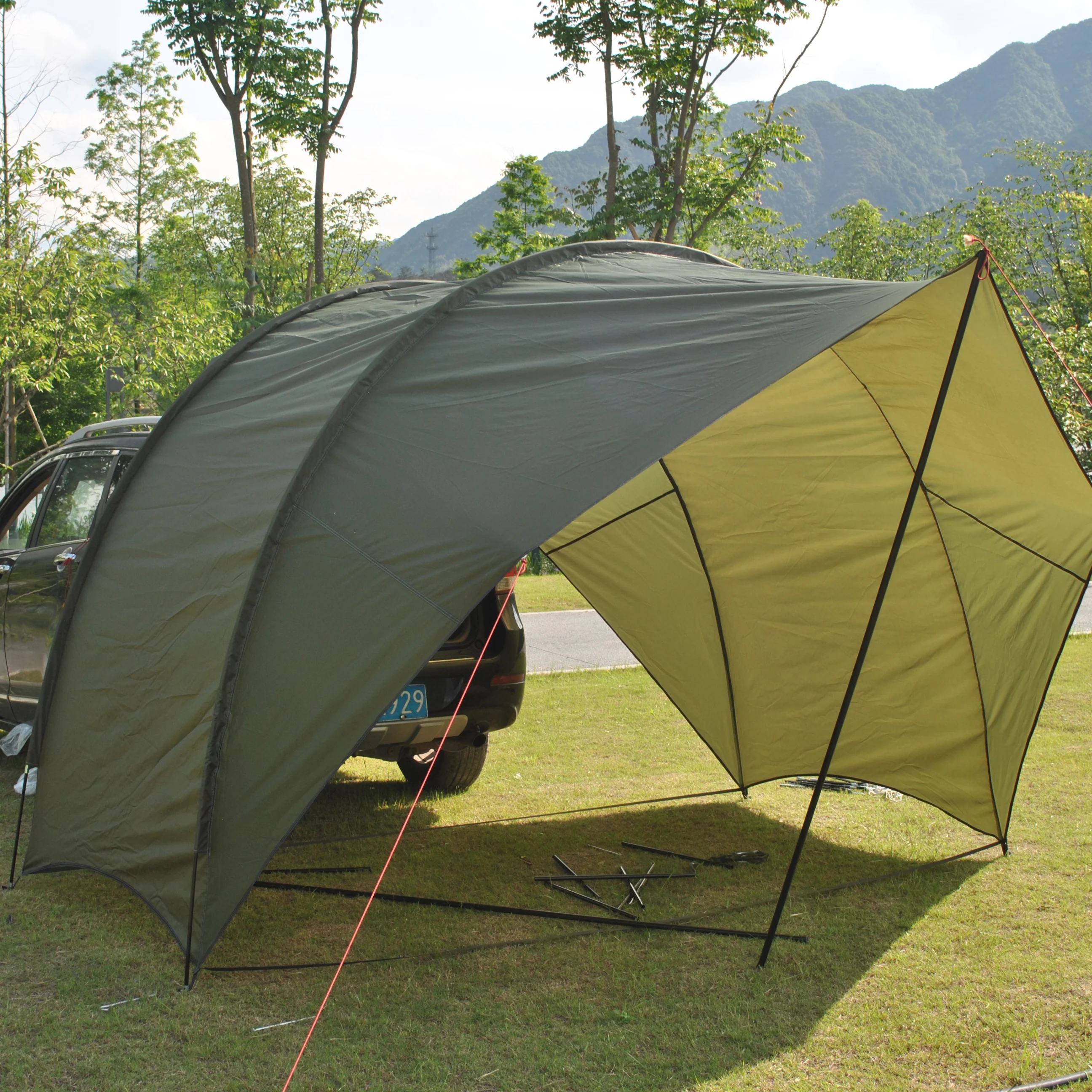 Waterproof Car Awning Sun Shel - Outdoor Camping Car Tail Tent ulasan dan harga