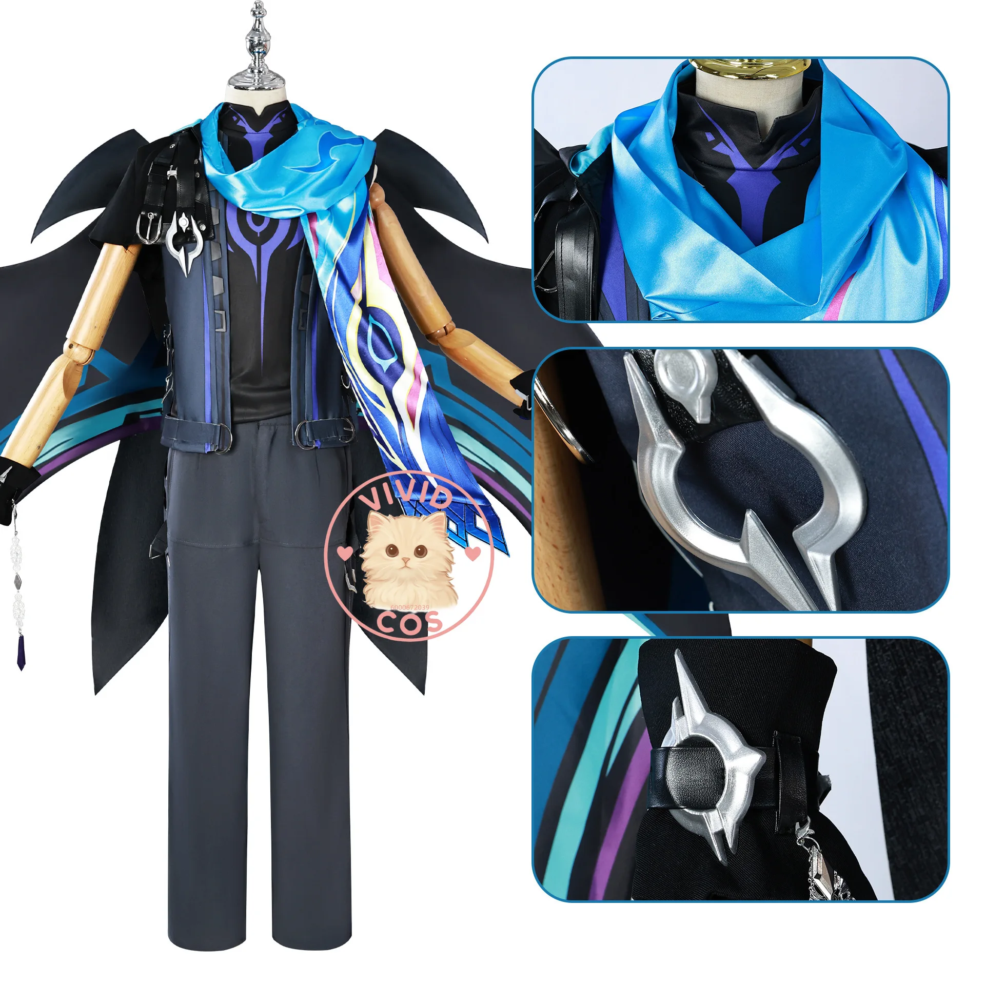 Genshin Impact Orion Natlan Warrior of Natlan's Tribal Clans Diseño robusto y listo para la batalla Disfraz de cosplay Traje de guerrero tribal