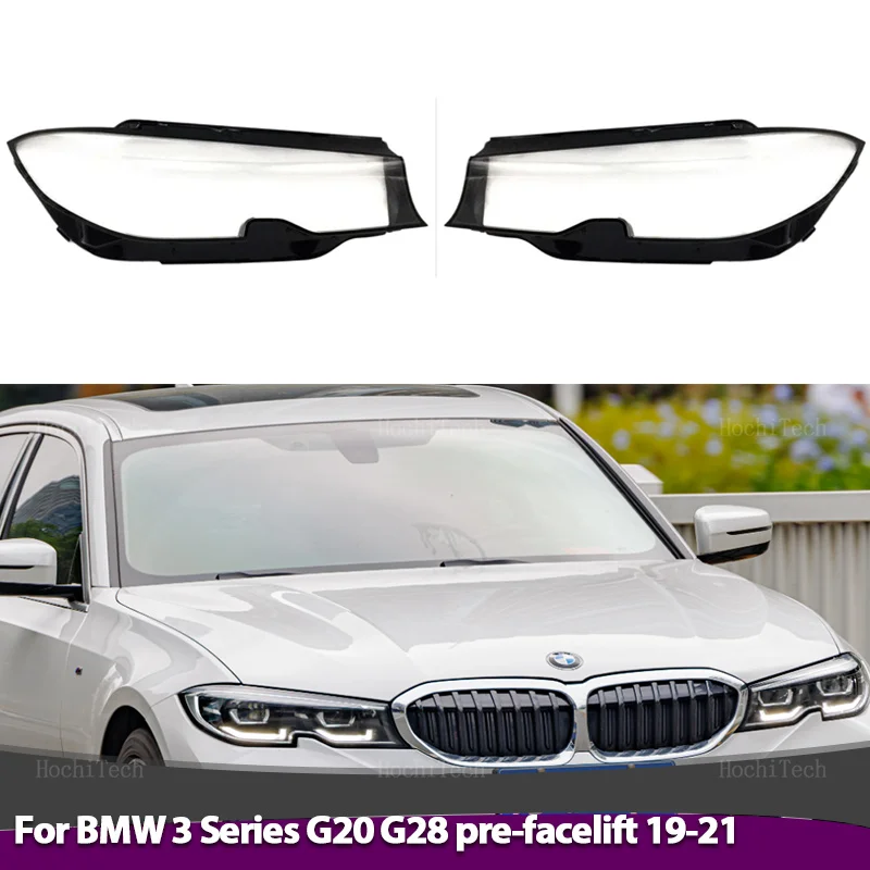 Car Headlight Cover Lampshade Waterproof Shell Cover Lamp Clear Lens Cover for BMW 3 Series G20 G28 pre-facelift 2019-2021