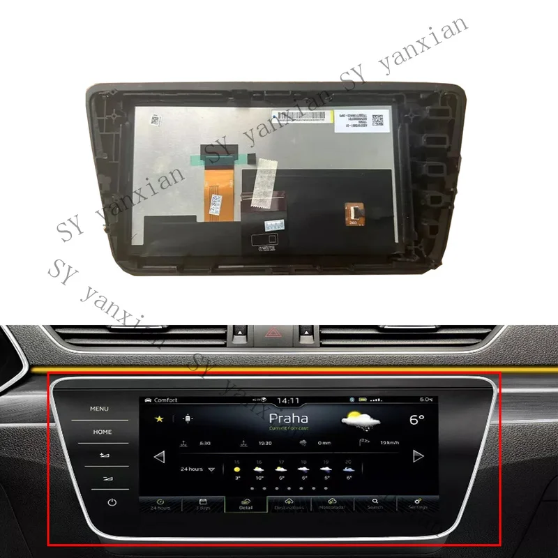 SY+ Display Touch Monitor For 9.2 Skoda Superb 3 3V III B8 MIB 2.5 3V0 919 606