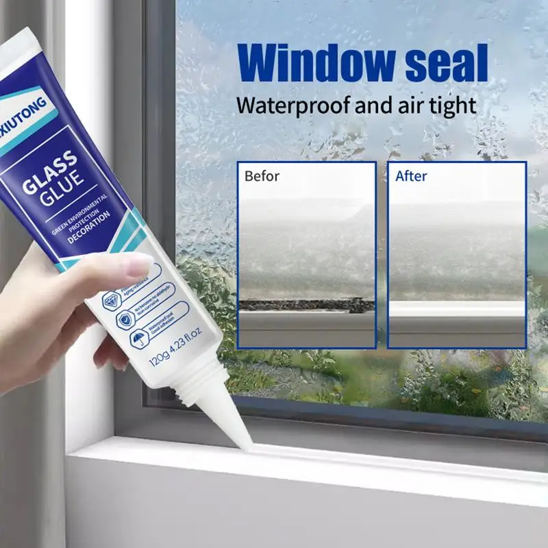 Glass Sealant Glue Waterproof Edge Adhesive Sealant Caulk Sealing Adhesive With Precision Nozzles For Toilet Windowsill Bathtub